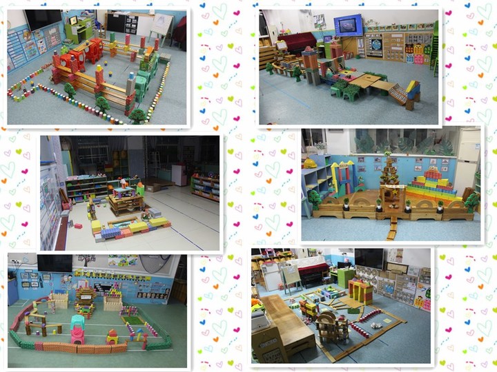 回歸童年樂，老師建構忙                   --花園幼兒園教師搭積木比賽